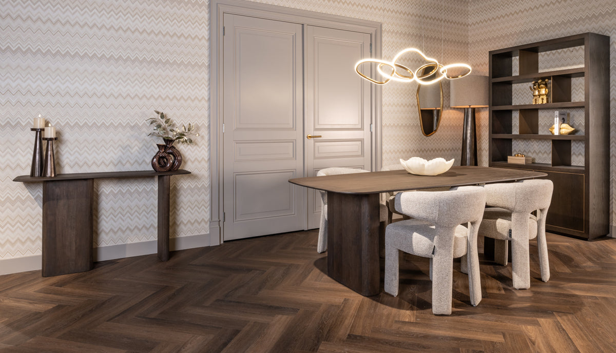 Castella Smoked Charcoal Console Table
