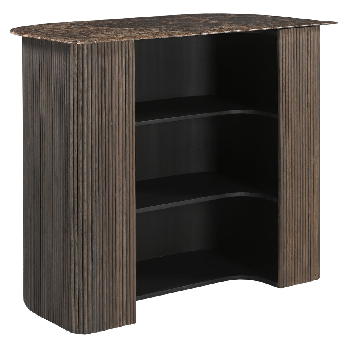 Castella Smoked Charcoal Home Bar Cabinet