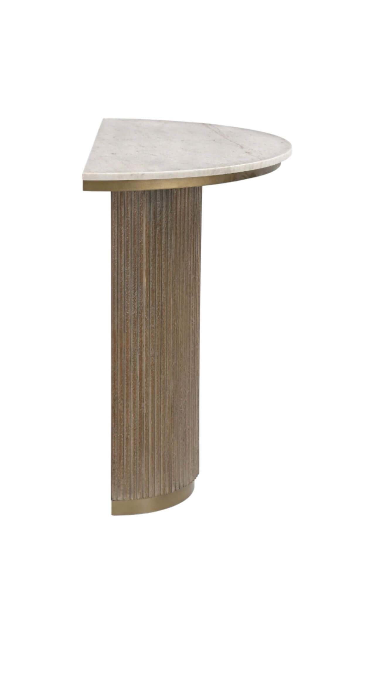 Marble Ribbed Console Table