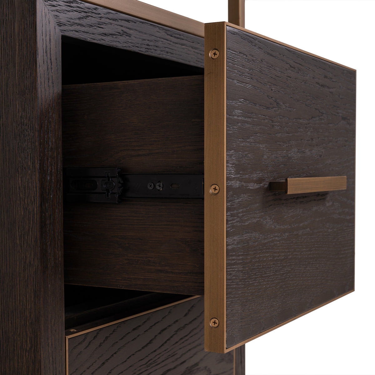 Carlton Brown Small 2 Drawer Display Cabinet