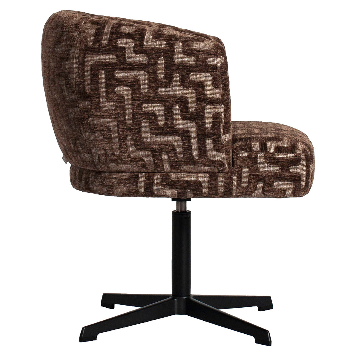Dinard Brown Labyrinth Swivel Dining Chair