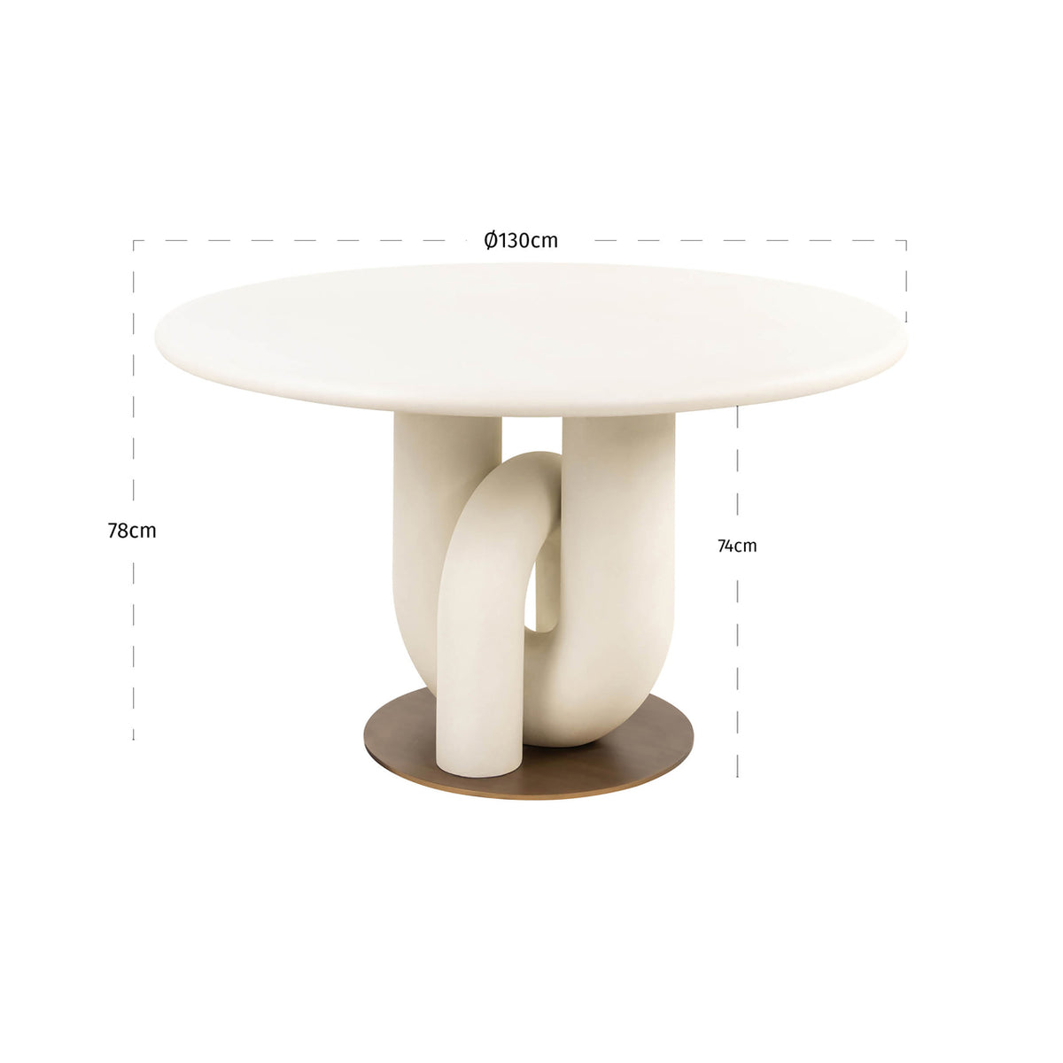 Winslet White Dining Table