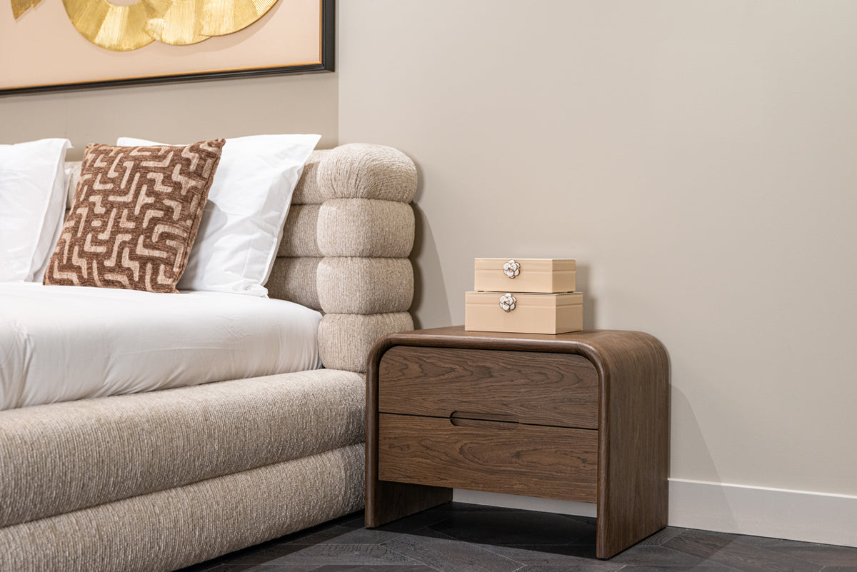 Bedale Brown 2 Drawer Bedside Table