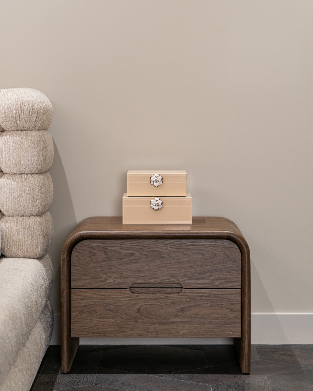 Bedale Brown 2 Drawer Bedside Table