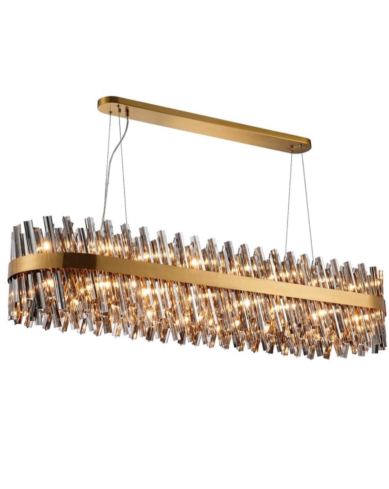Bond Street Brass Rectangular Chandelier