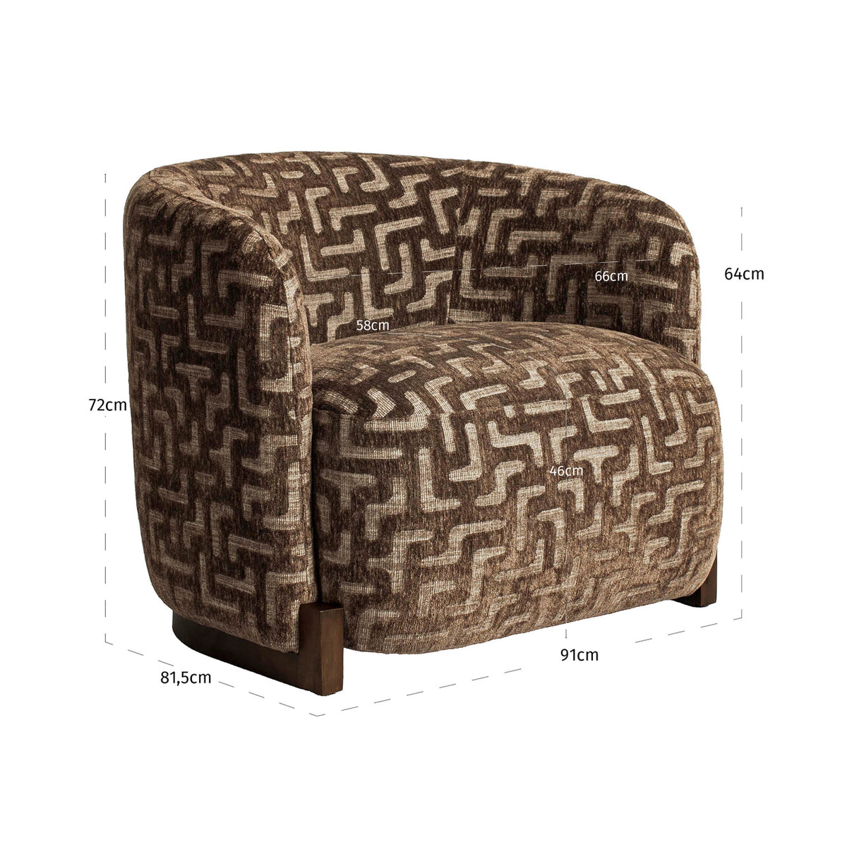 Harper Brown Labyrinth Occasional Chair