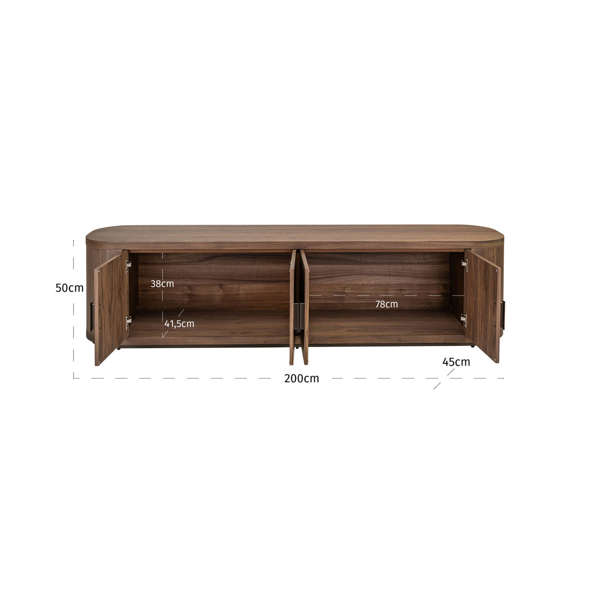 Winchester Walnut Media Unit