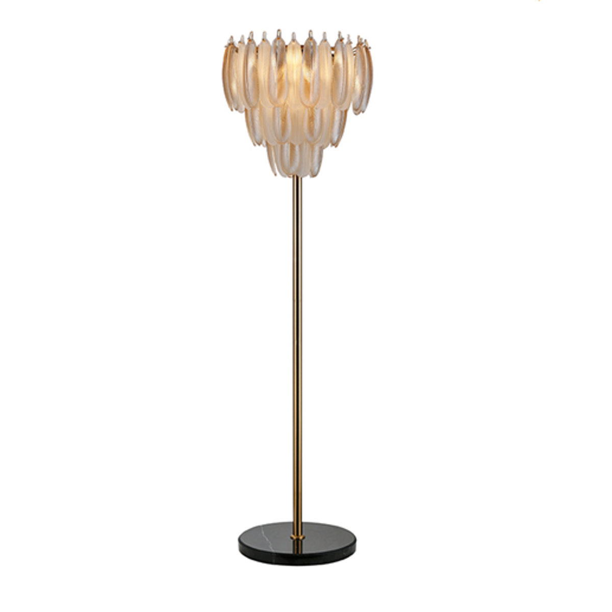 Clio Antique Brass Floor Lamp