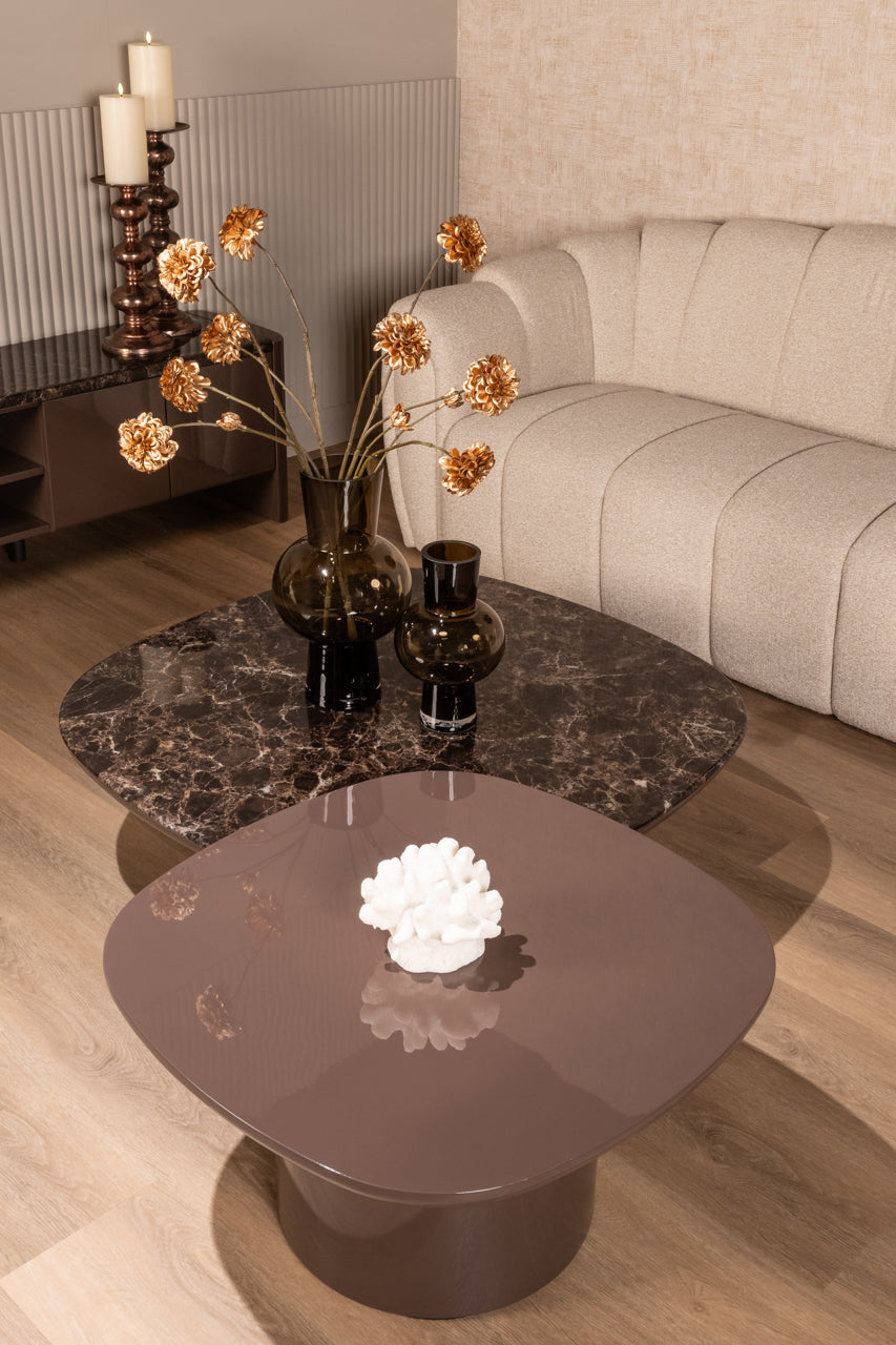 Ancona Chocolate Brown Side Table
