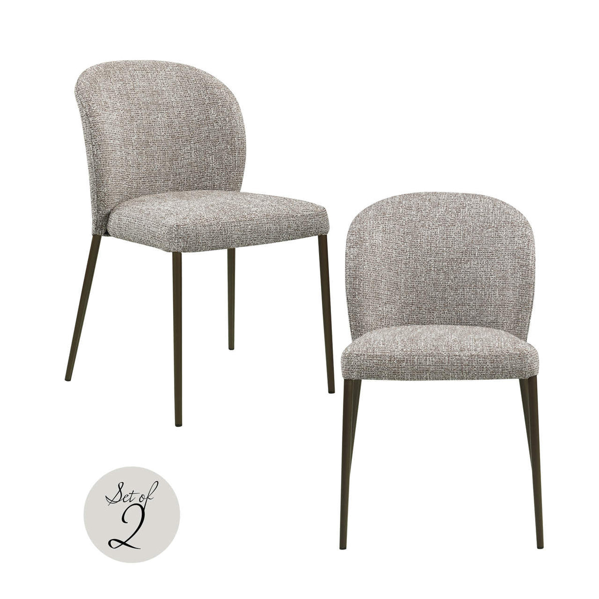 Stack Earth Tweed Dining Chair Set of 2