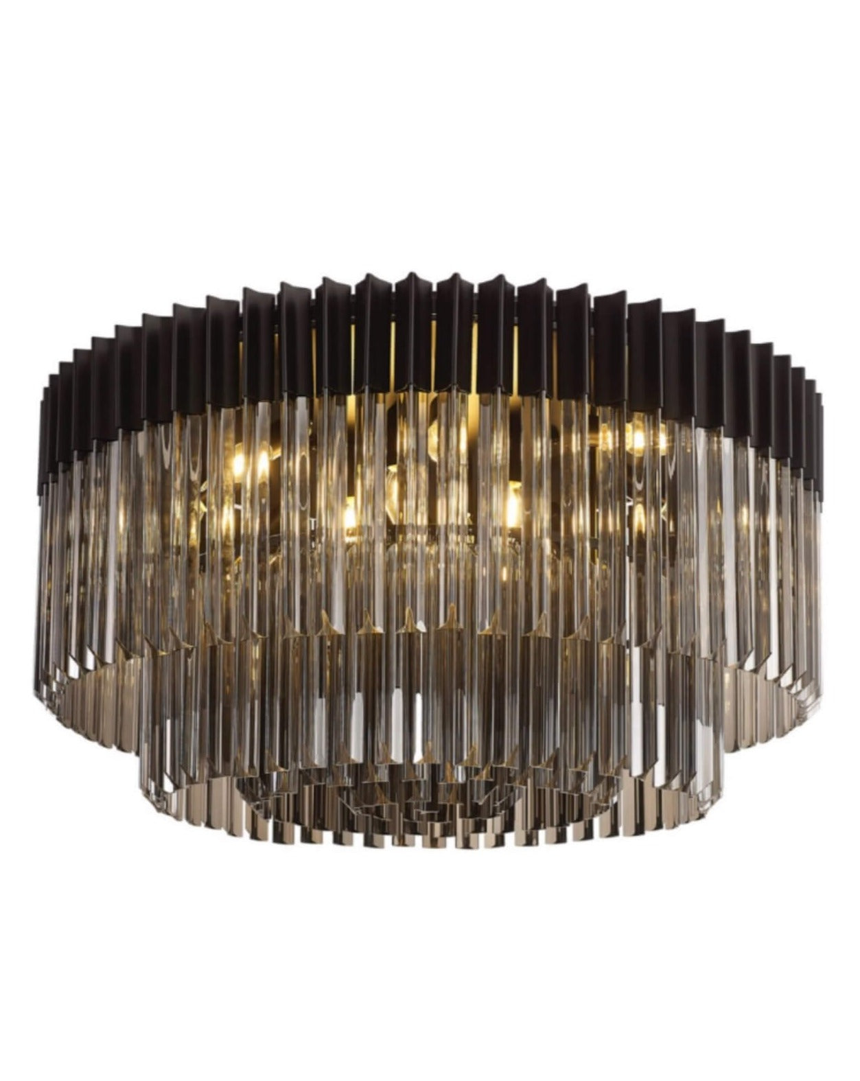 Chelsea Sculpted Glass Smoke Chandelier