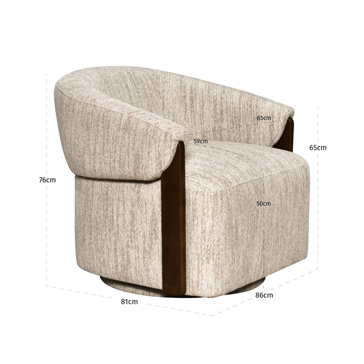 Marisol Natural Softweave Swivel Occasional Chair