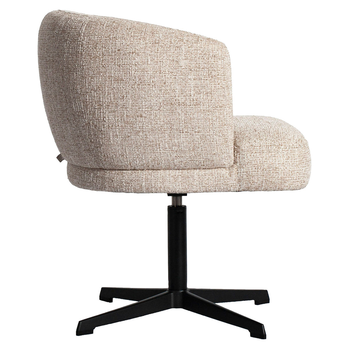 Dinard Cream Tweed Swivel Dining Chair
