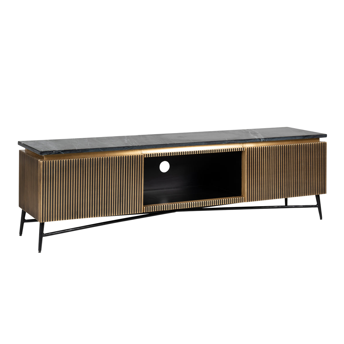 Irving Gold 2 Door Media Unit