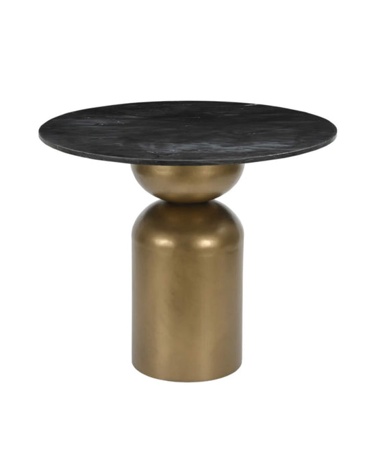 Black Marble Brass Round Dining Table