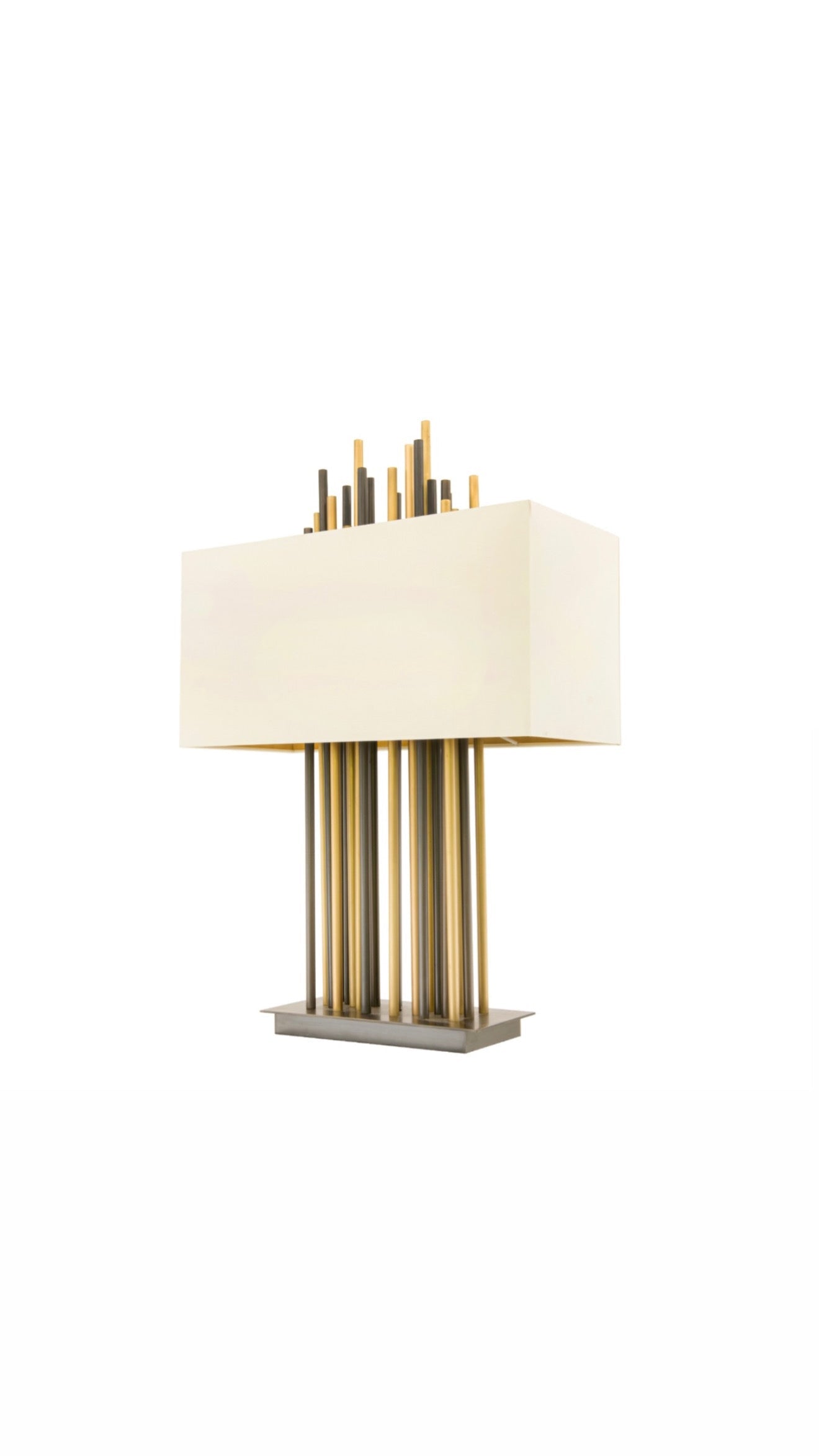 Luxurious Light & Dark Antique Brass Lamp