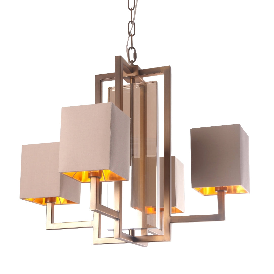 Radiant Antique Brass Chandelier