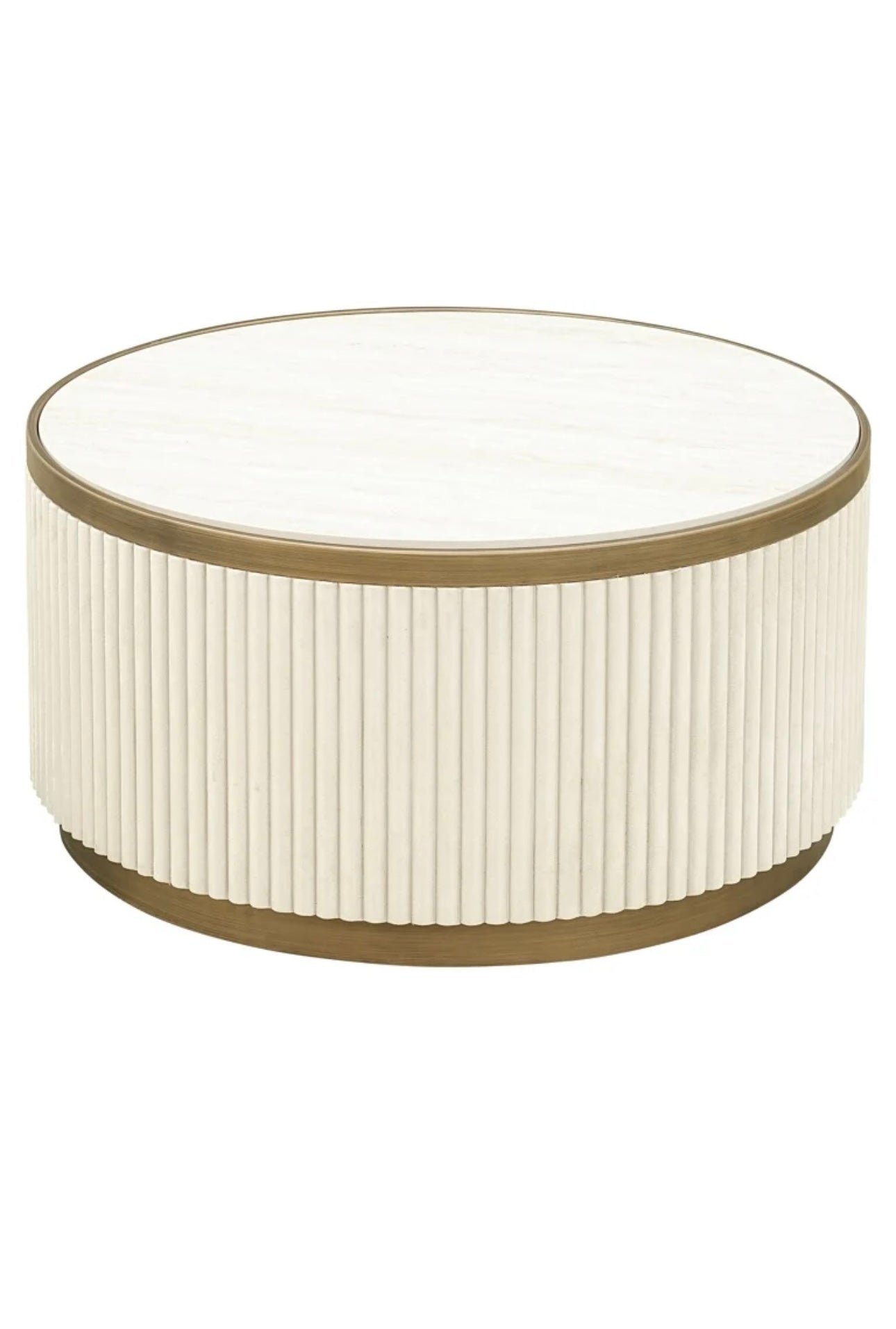 Suede Ribbed Coffee Table