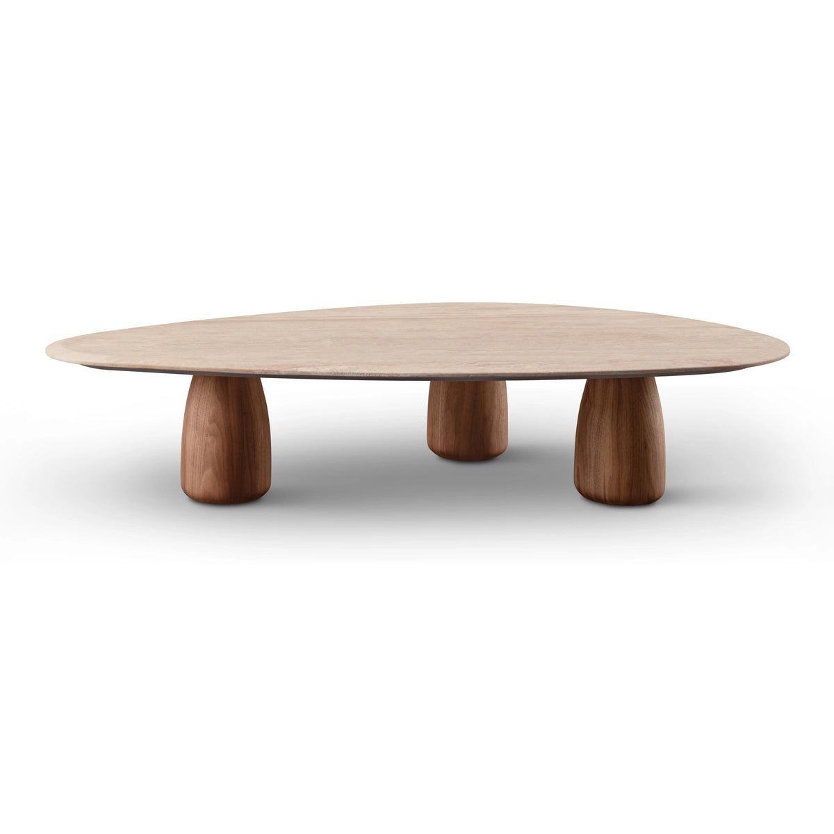 Basilca Coffee Table - Walnut Travertine
