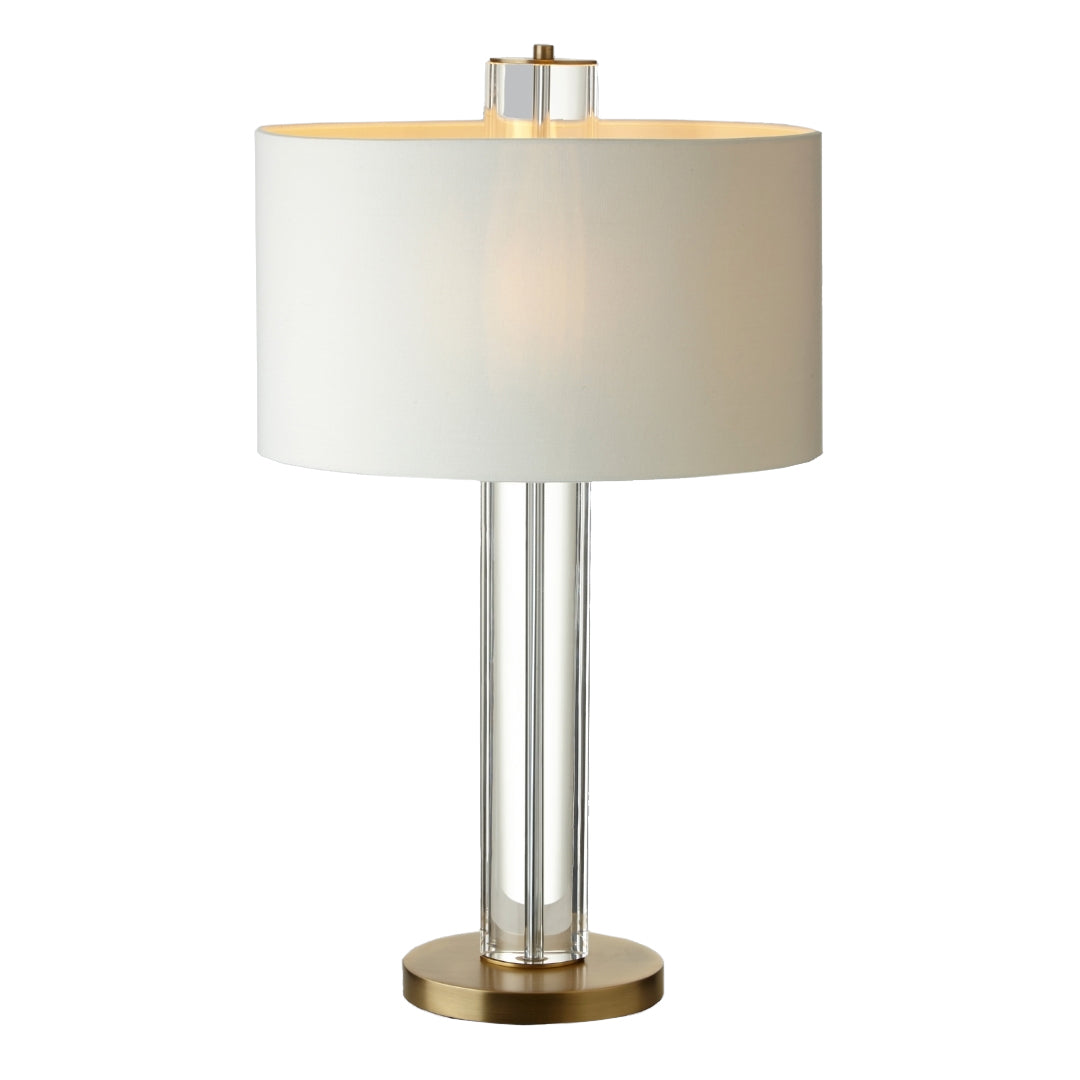 Opal Crystal Brass Finish Table Lamp