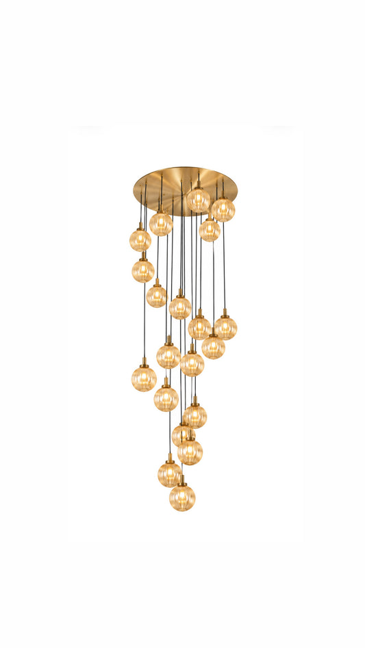 Amber Luxe Cluster Chandelier