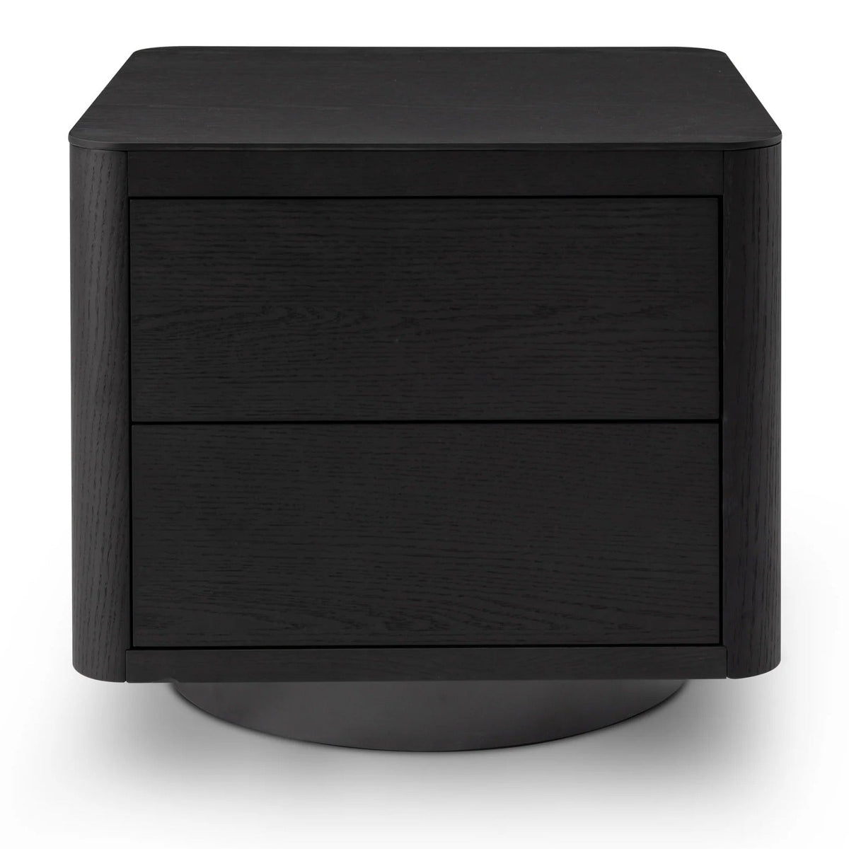 Coin Bedside Table - Smoke Oak