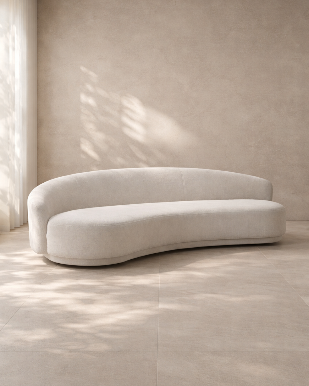 Cove 4-Seater Sofa - Avery Velour Cream