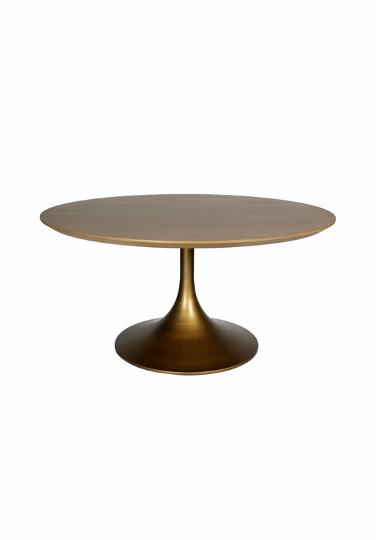 Brushed Antique Brass Dining Table