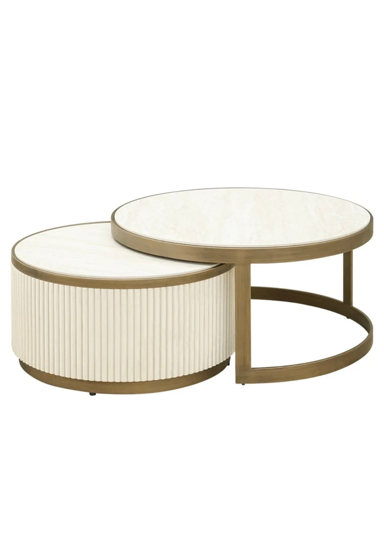 Suede Ribbed Coffee Table