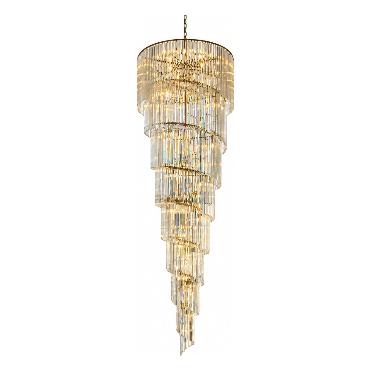 Luxury Bespoke Spiral Crystal Chandelier