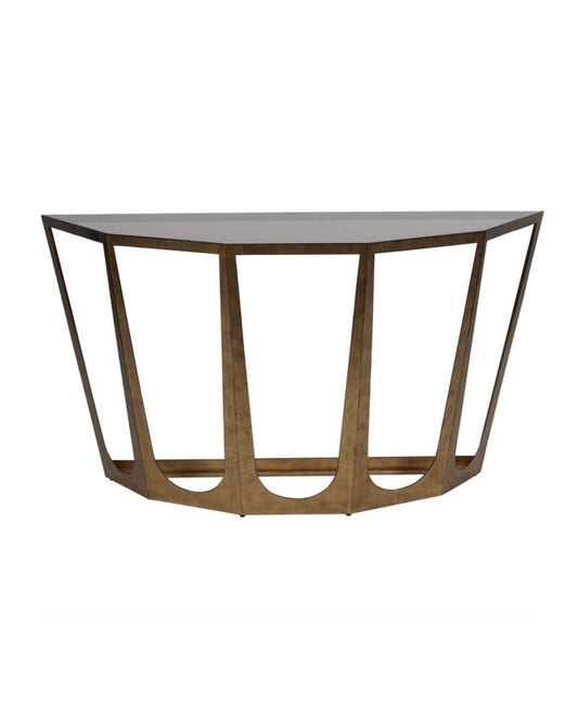 Champagne Finish Console Table