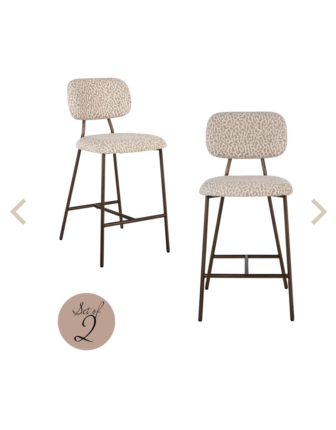 Sandstone Barstool Set of 2