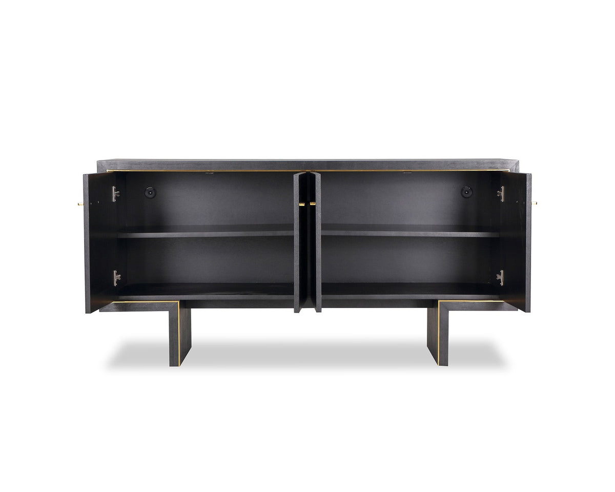 Liang & Eimil Tigur Sideboard - Black Ash Veneer/Polished Brass