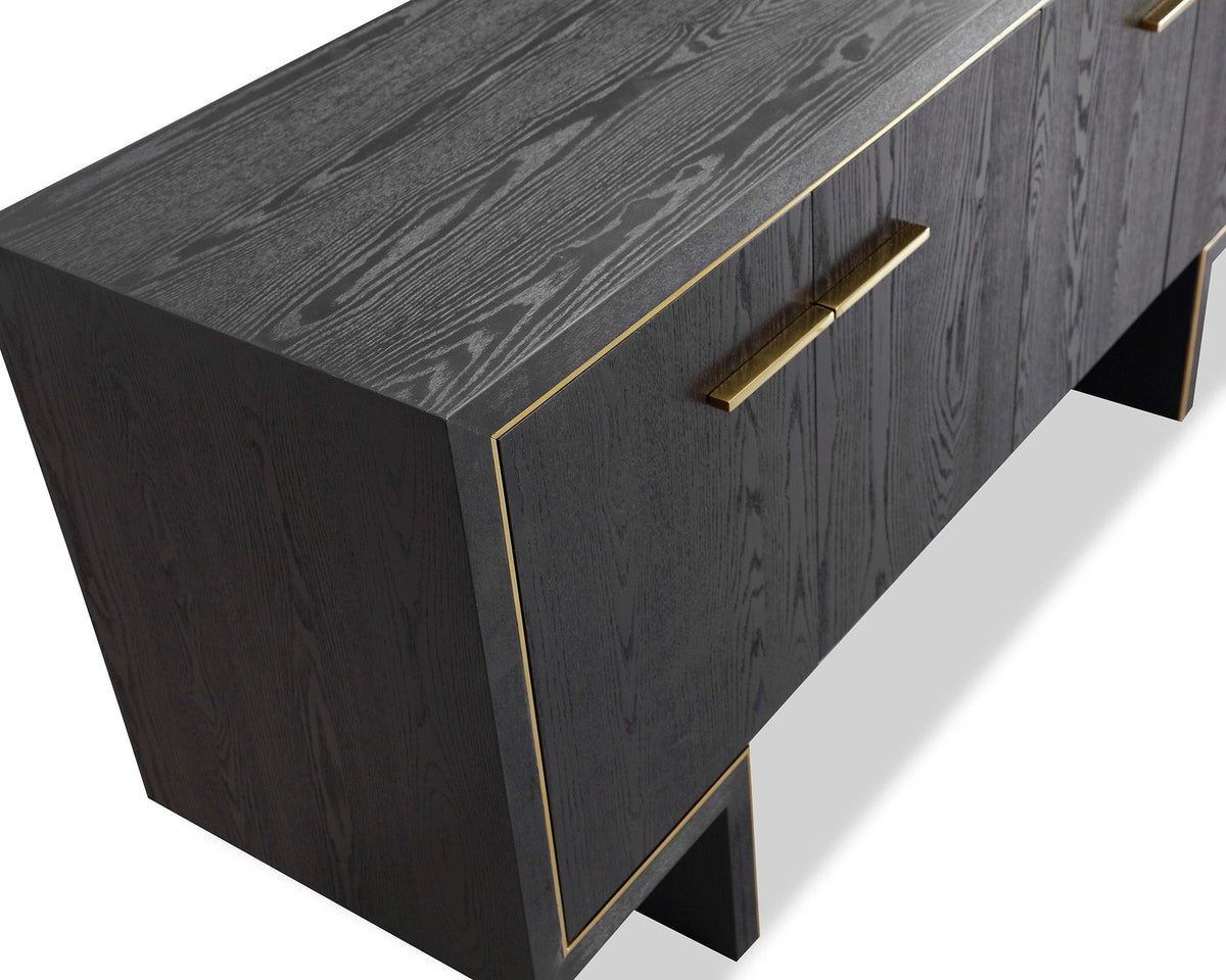 Liang & Eimil Tigur Sideboard - Black Ash Veneer/Polished Brass