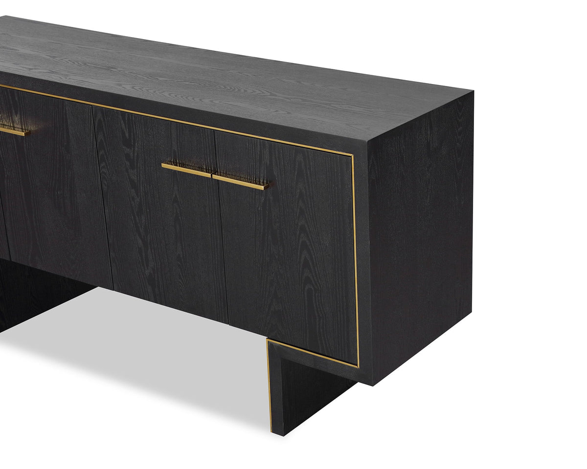 Liang & Eimil Tigur Sideboard - Black Ash Veneer/Polished Brass