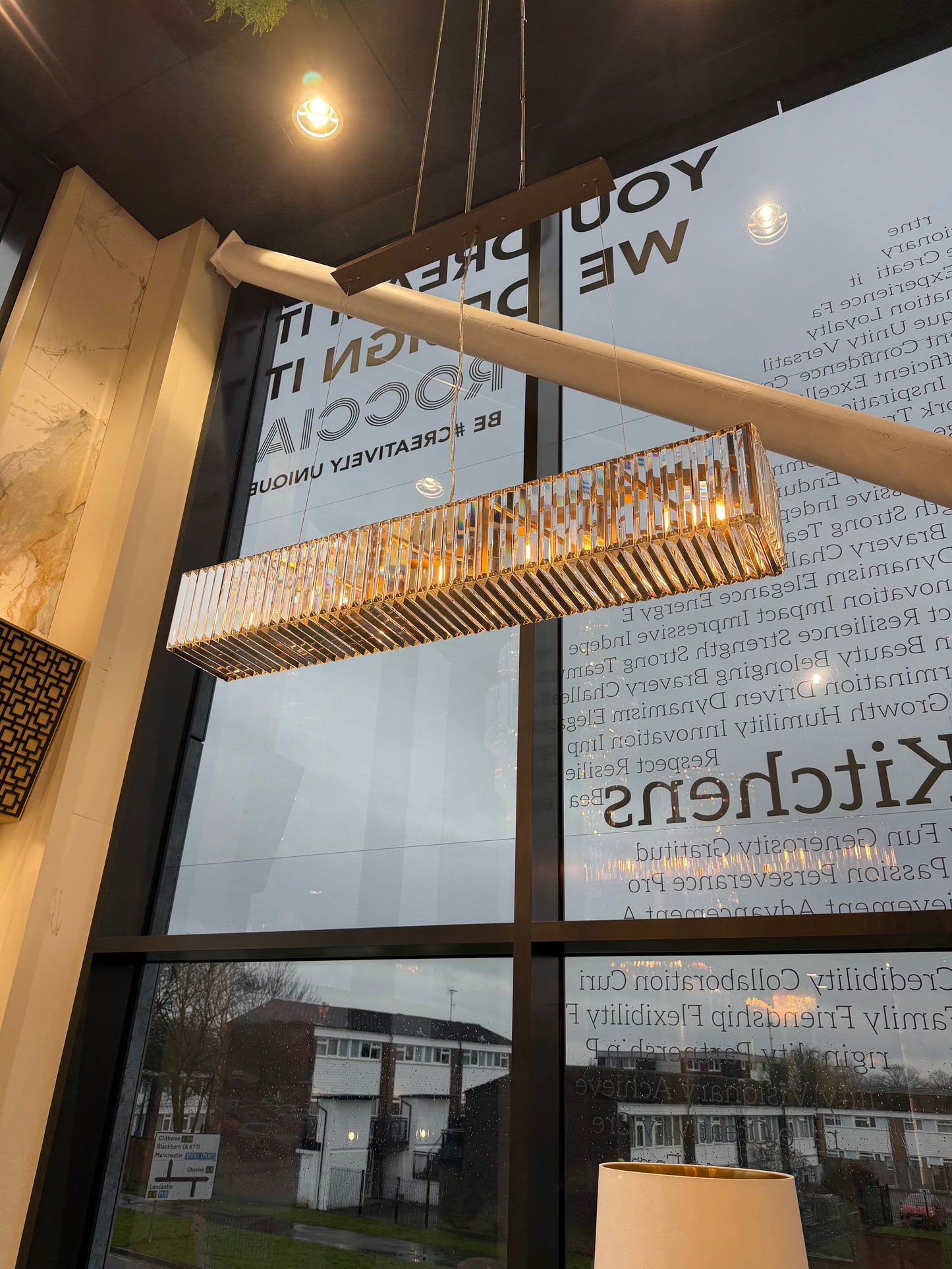 Crystal Long Chandelier