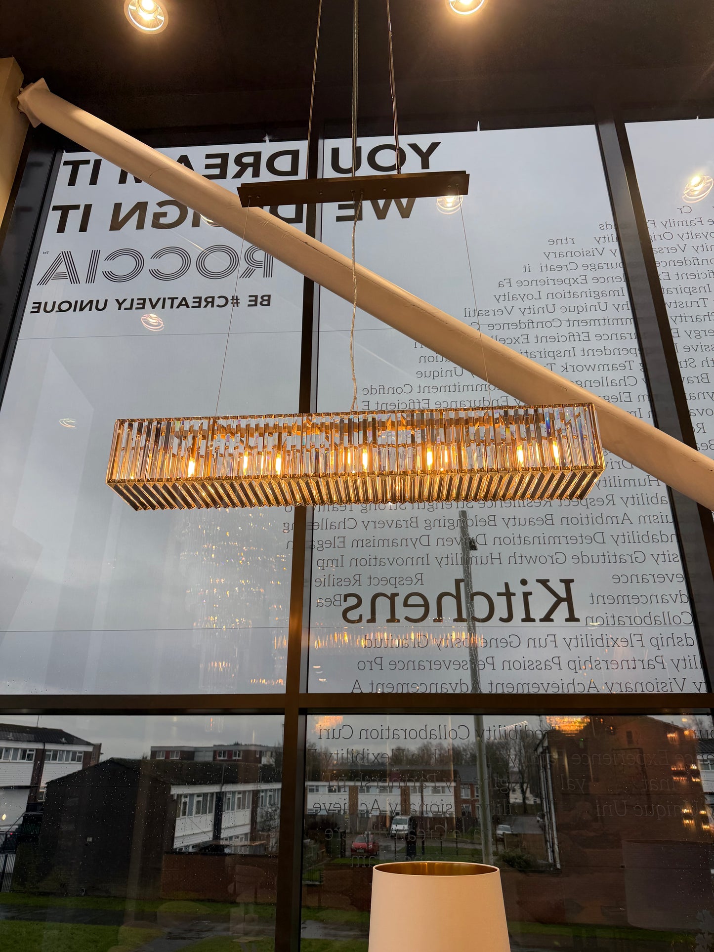 Crystal Long Chandelier