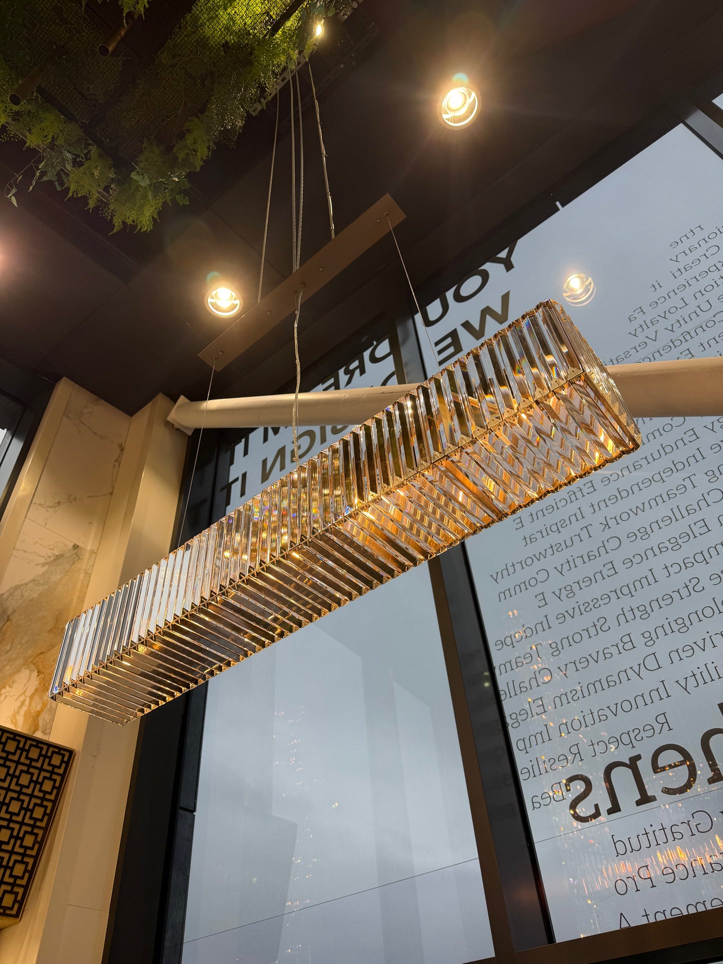 Crystal Long Chandelier