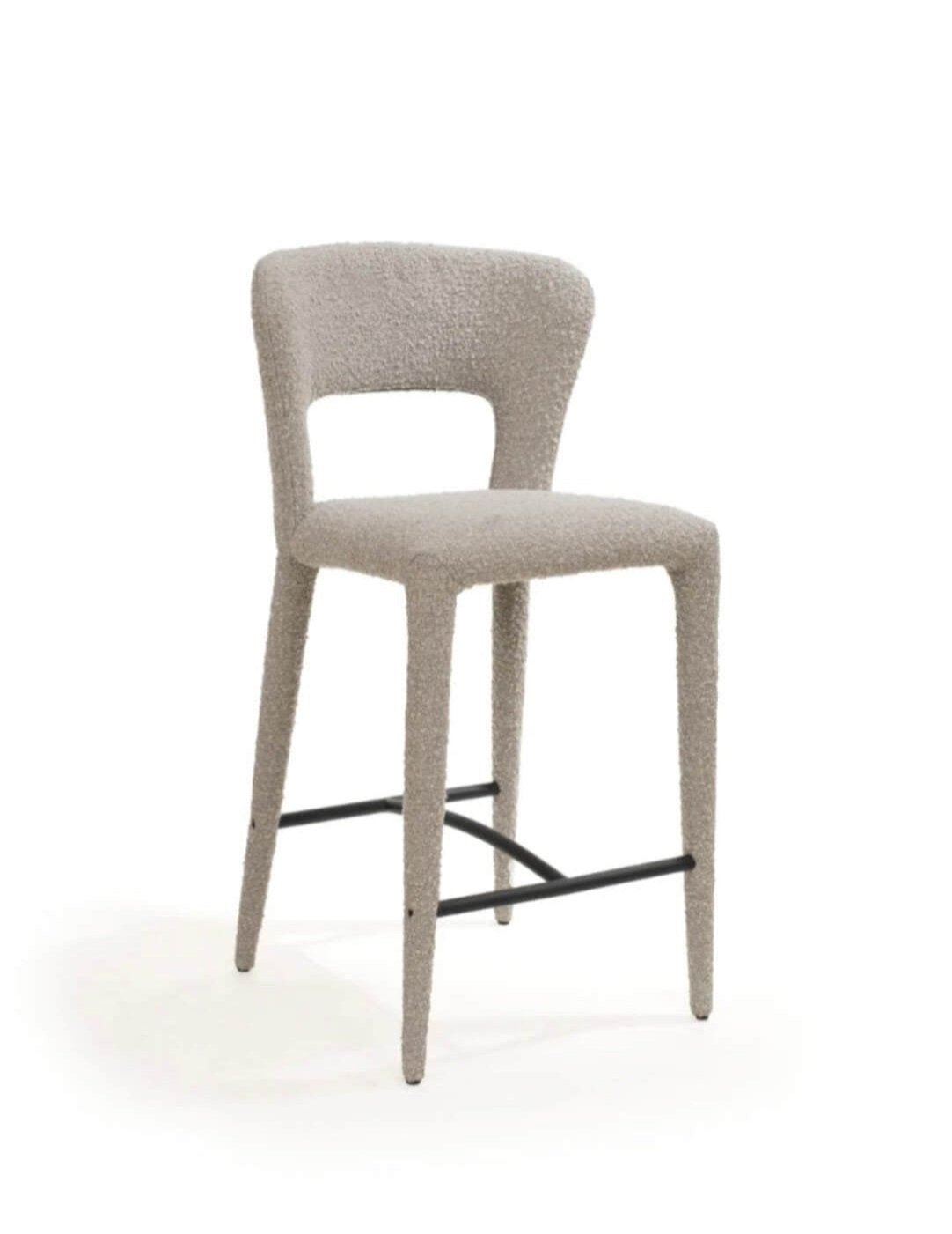 Tommy Franks Pari I Bar Stool Chex Boucle Steam