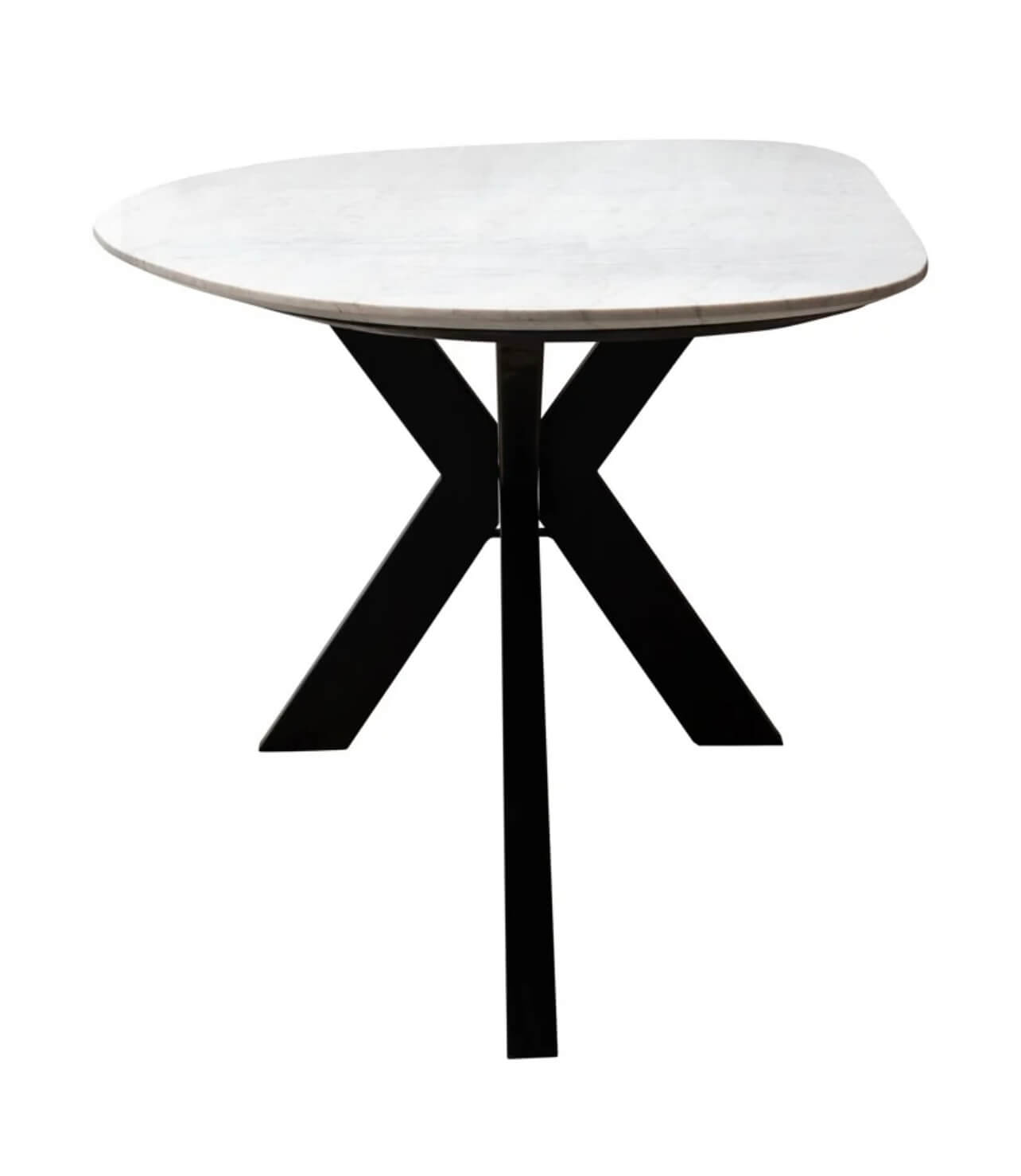 Trocadero Dining Table in White Marble