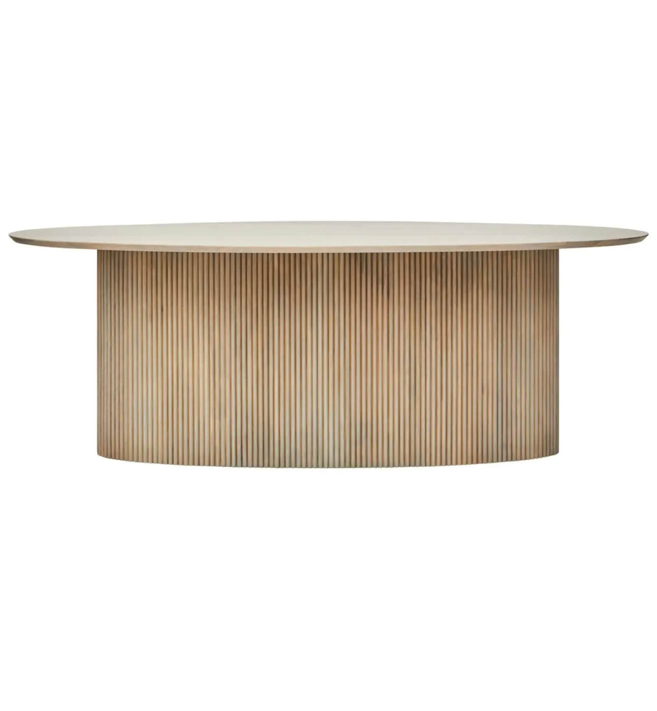 Grey Finish Oval Dining Table
