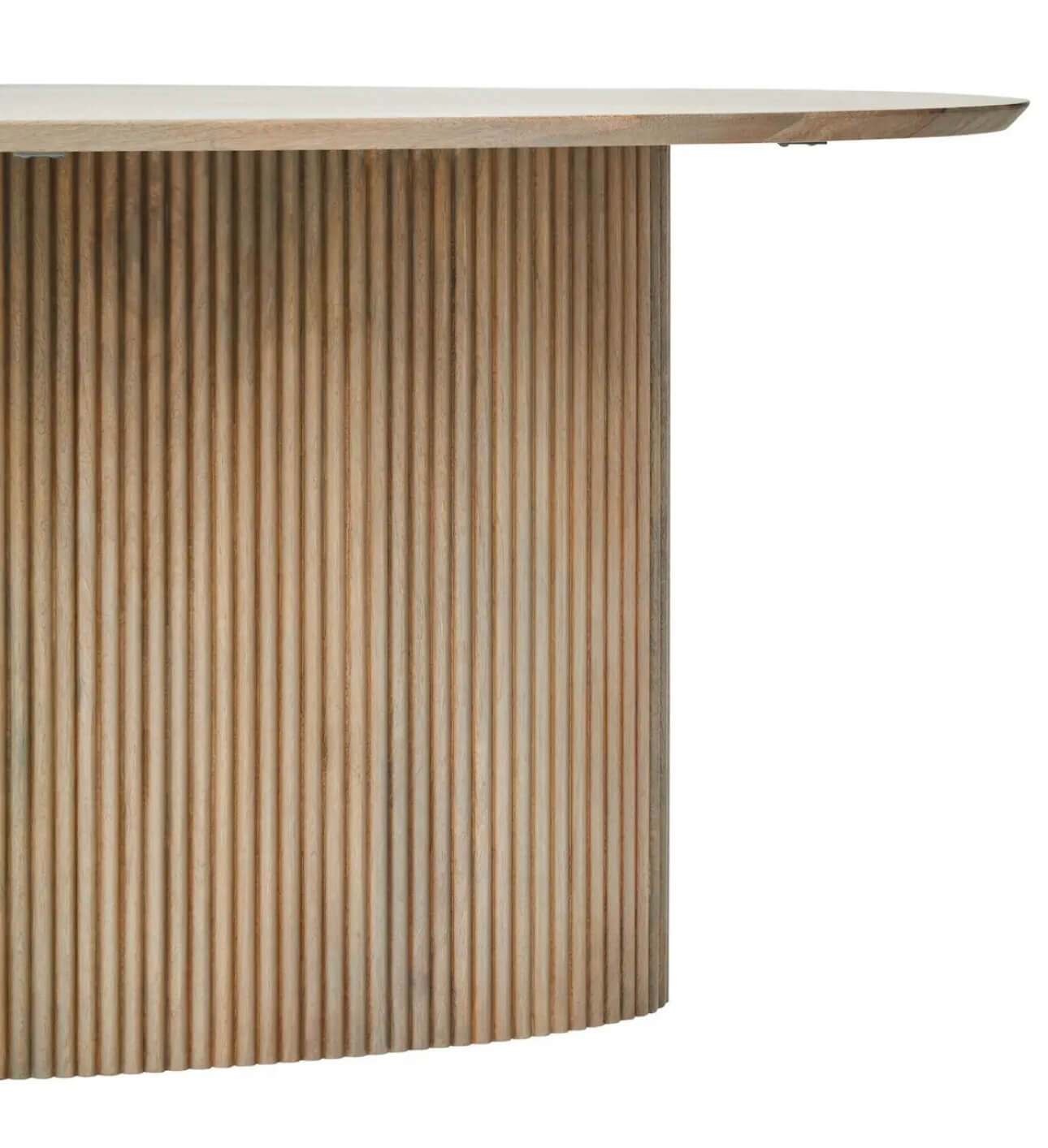 Grey Finish Oval Dining Table