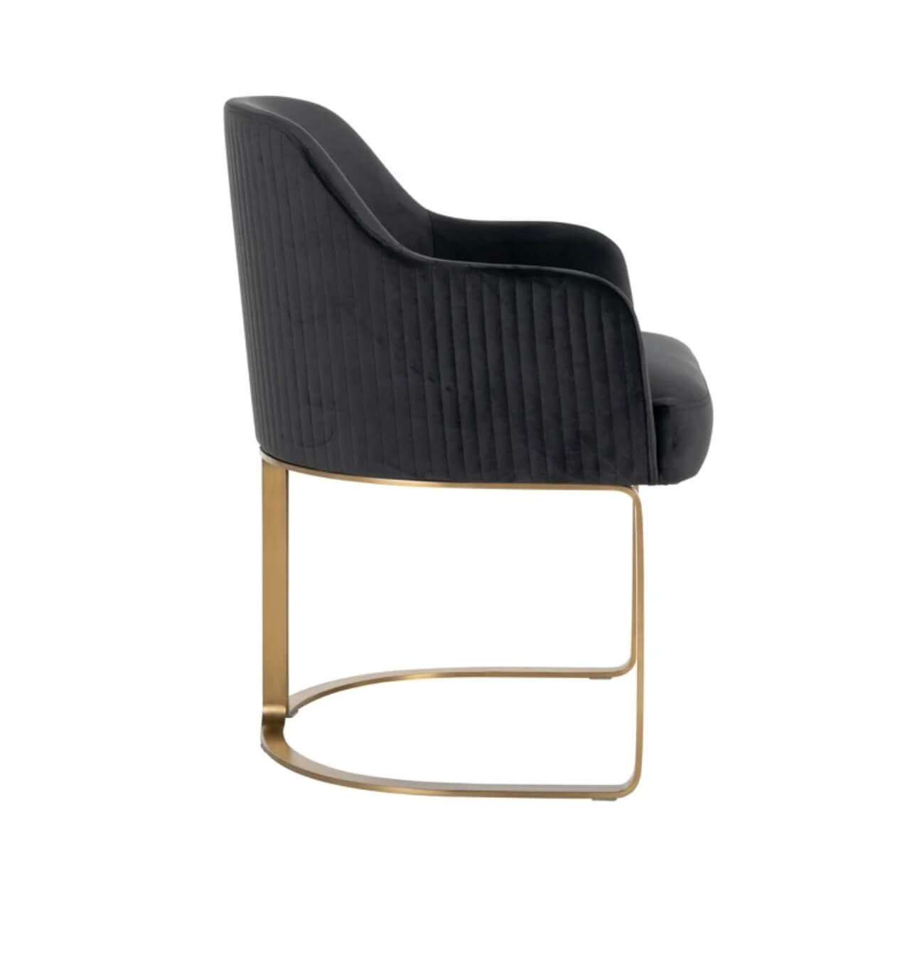 Luxe Black Velvet Dining Chair