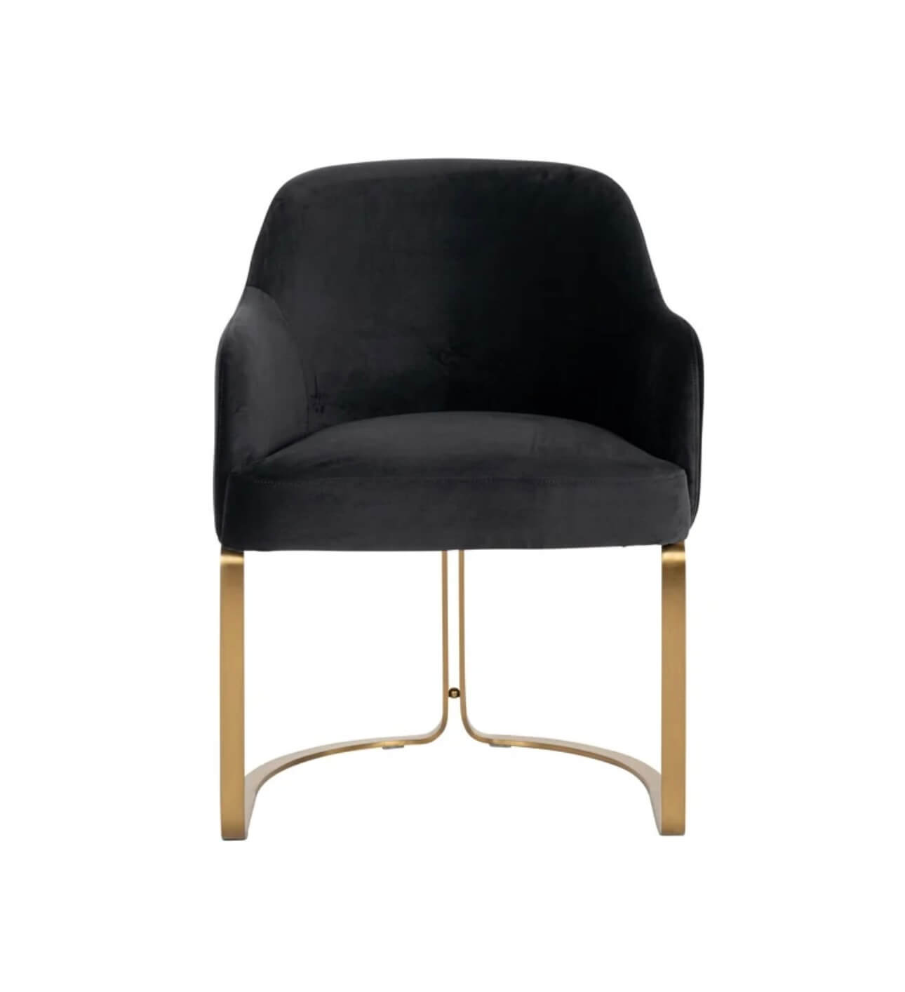 Luxe Black Velvet Dining Chair