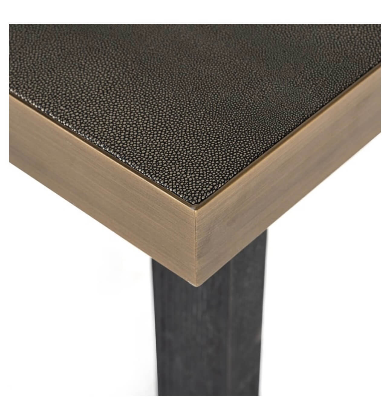 Textured Brass Trim Dining Table 230
