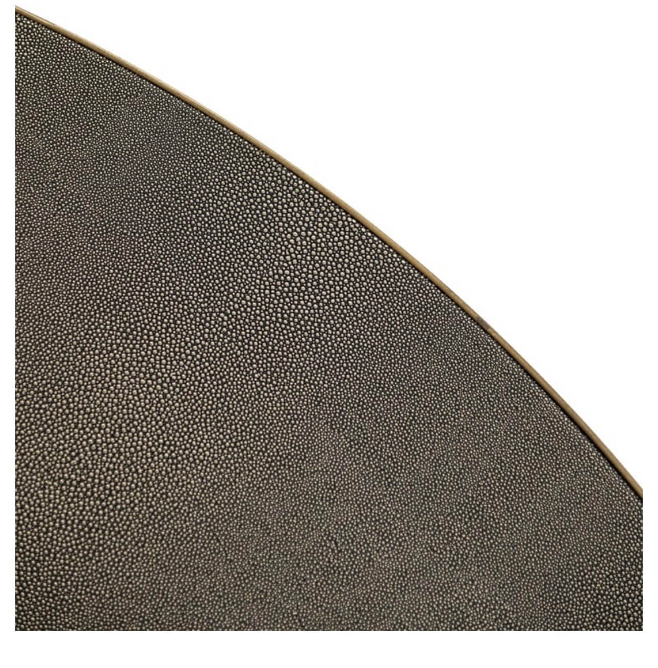Textured Brass Trim Round Dining Table