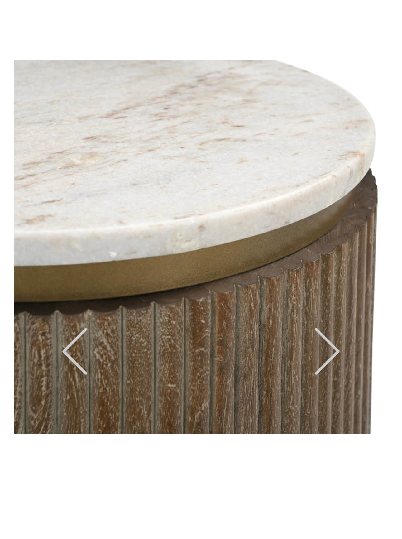Marble Ribbed Side Table – Dream Interiors