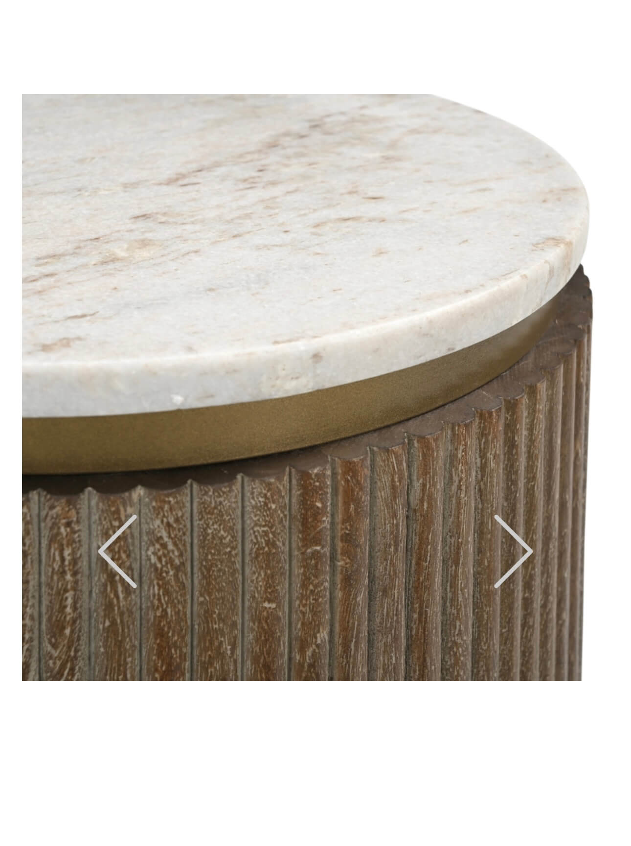 Marble Ribbed Side Table