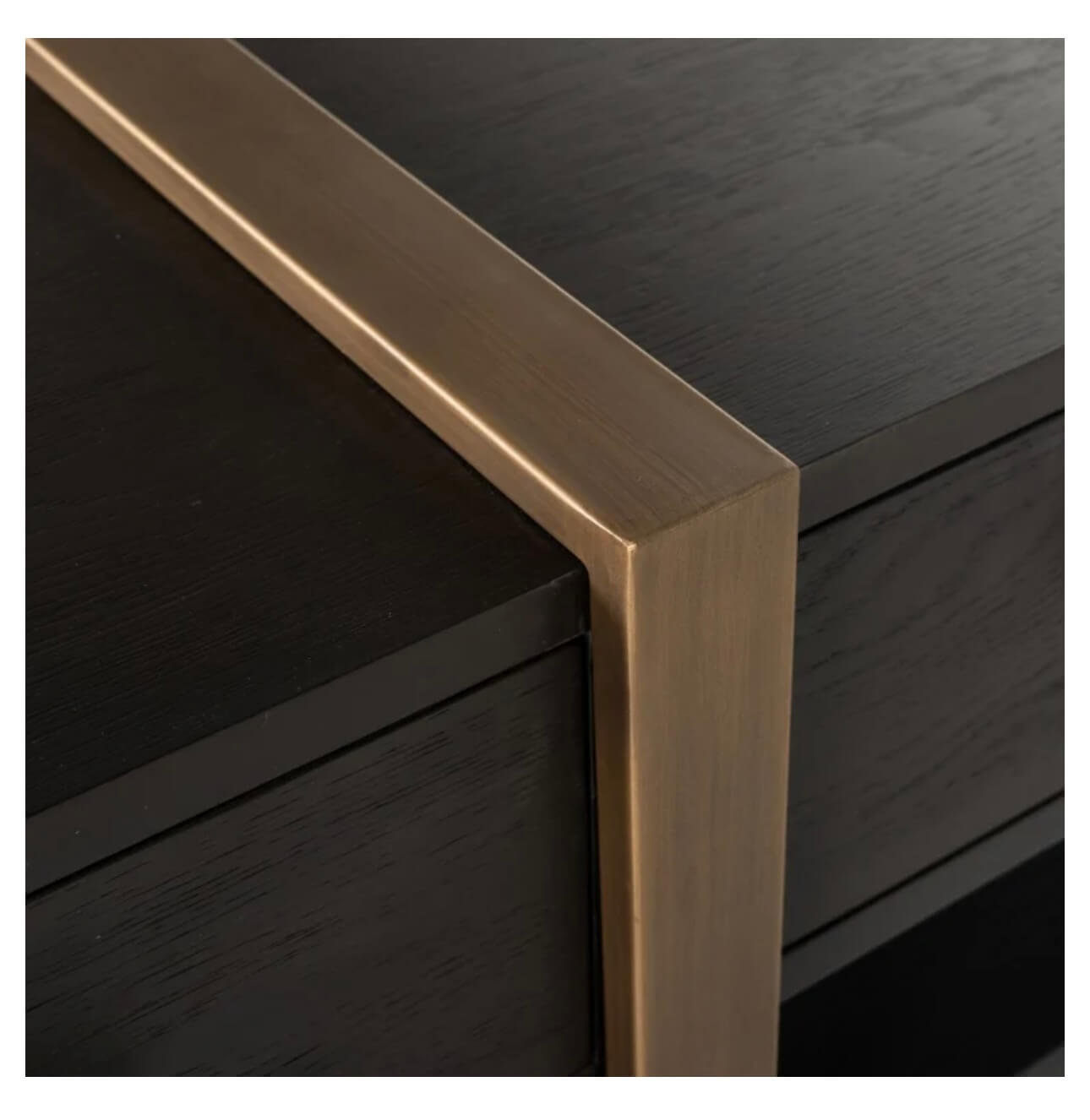 Dark Coffee Brass Media Unit