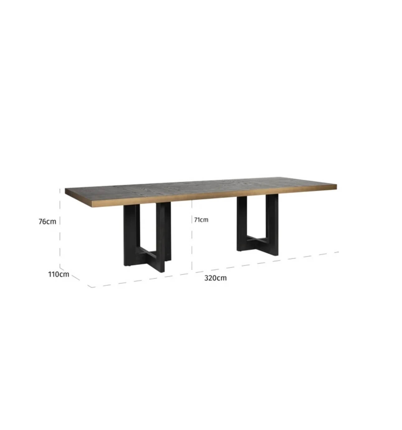 Luxe Dark Coffee Dining Table 320